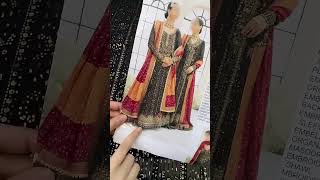 Aik Atelier Luxury Chiffon Unstitched Embroidered Collection Look 01