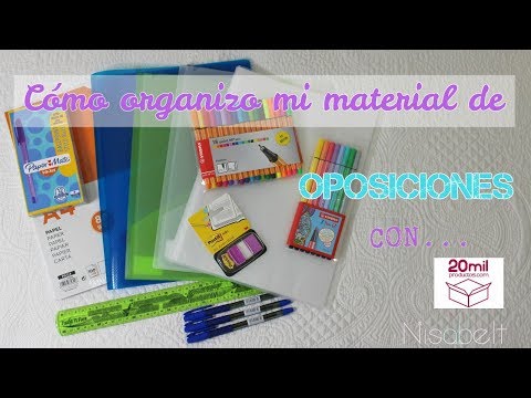 Cómo organizo mi material de oposiciones con Papelería Online + SORTEO /  Nisabelt 