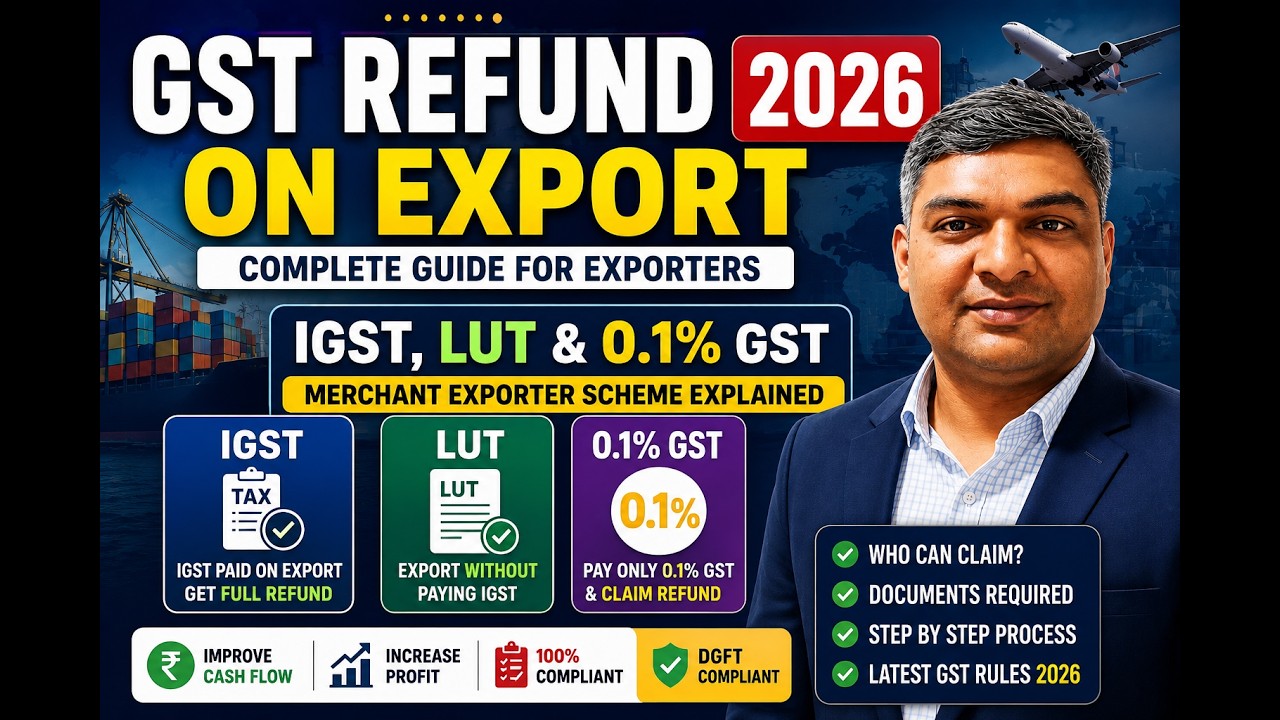 GST Refund on Export (2026) | IGST, LUT & 0.1% GST merchant exporter ...