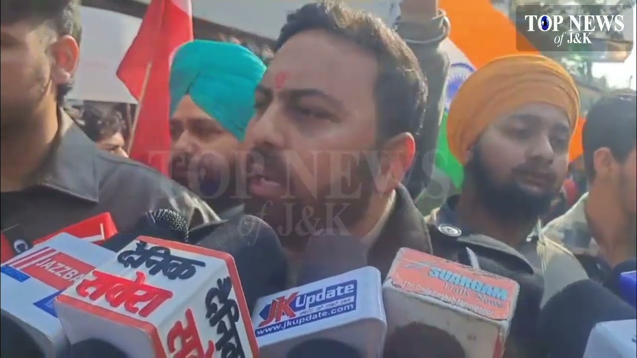 National Conference youth wing Protest in Jammu 
