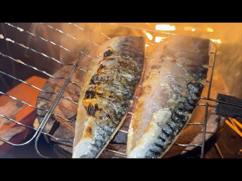 サバを炙ってサバ棒寿司つくった!【炭火キャンプ飯3】