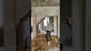 Smashing Walls With A Hammer Incredible Force