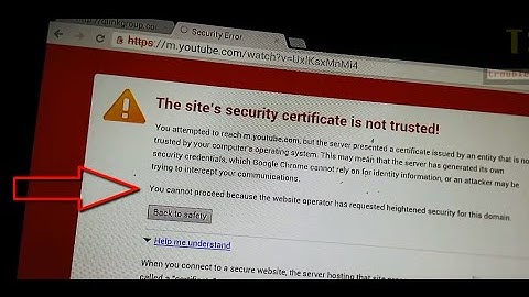 Chrome Security Error: The site