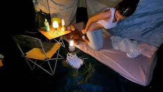 Solo Young Girl Overnight Camping - Relaxing And Satisfying Asmr - Release Anxiety And Stress