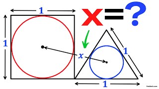 Find the Distance Between the Centers of a Square and Equilateral Triangle | Step-by-Step Tutorial