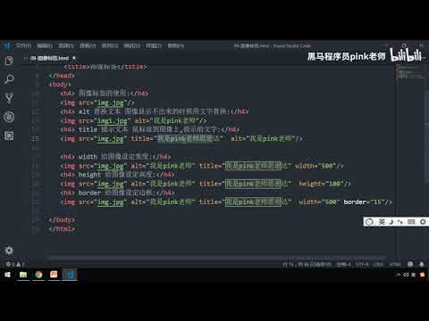 黑马Pink前端HTML+CSS教程：P21   19 图像标签注意点