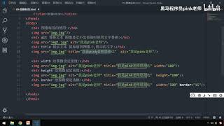 Full 黑马Pink前端HTML+CSS教程:P21 19 图像标签注意点 Guide