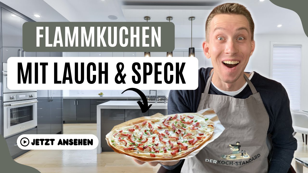 Flammkuchen mit Lauch und Speck - Rezept! 😋🔥 #flammkuchen #rezept