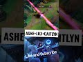 Triple shot by Ashe Lux and Caitlyn #wildrift #leagueoflegends #lux