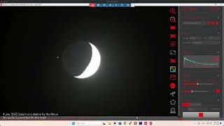The Moon occults Saturn: online observation – 4 Jan. 2025.