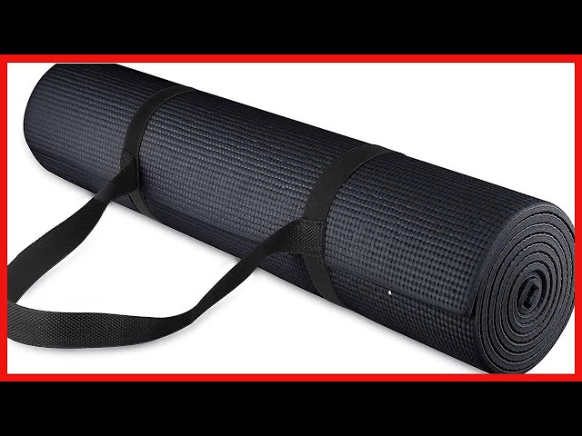 BalanceFrom GoYoga All-Purpose 1/4-Inch High Density Anti-Tear Exercise  Yoga Mat with Carrying Strap 