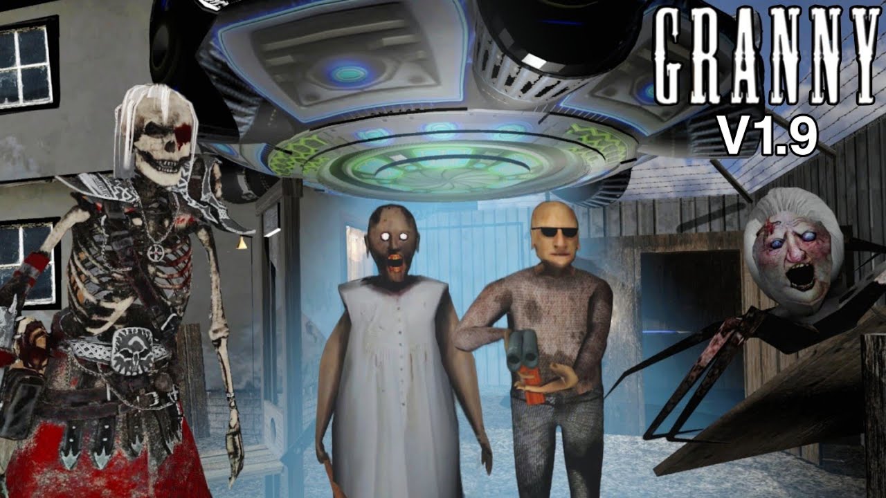 Granny 1.9 New UFO Escape with New Skeleton Enemy and Weapons