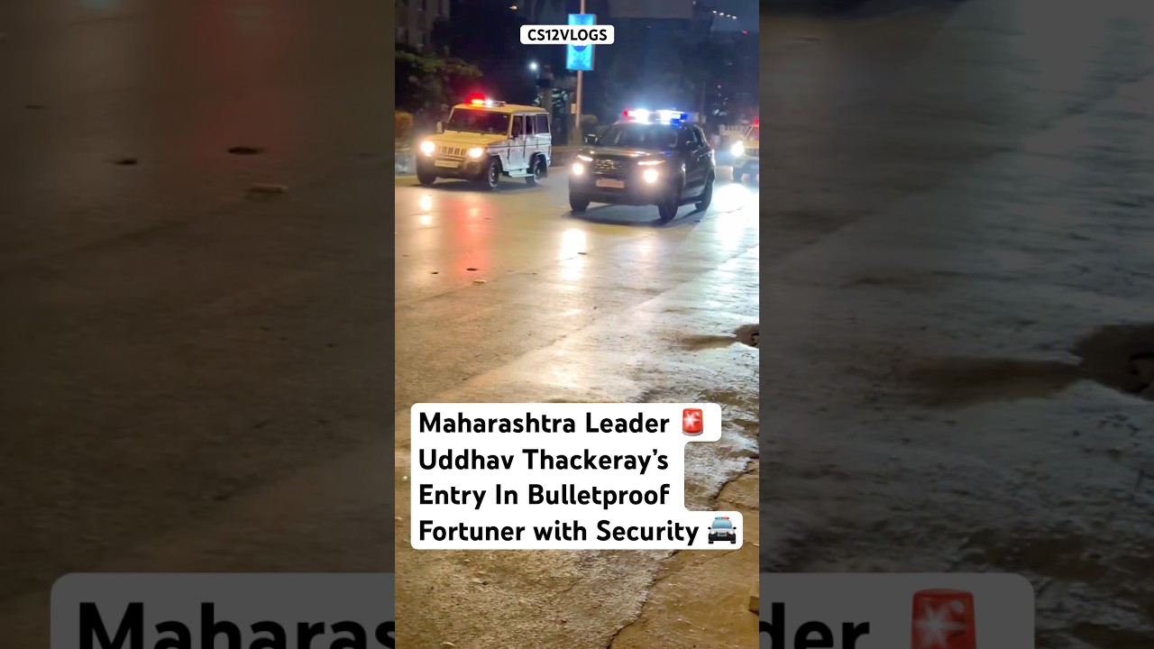 MaharashtraLeader Uddhav Thackeray’s Entry in Bulletproof Toyota Fortuner with High Security 