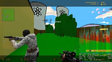 CS:S HD | 50-man GunGame in a small map (gg_simpsons_street, bots)