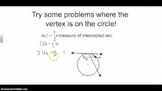 Geo B 11.5: Arc and Angle Relationships
