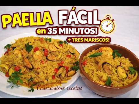 👉 Cómo hacer Paella de Mariscos Fácil 🍤 | Receta Casera Paso a Paso