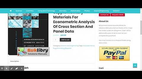 Solutions Manual for Fluid Mechanics Supplementary Materials For Econometric Analysis by Wooldridge
