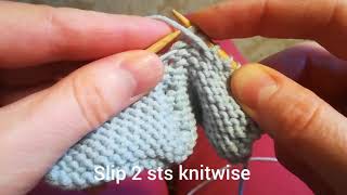 Decrease stitches purlwise