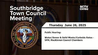 Water/Sewer,  and  Solid Waste   &  Curbside  Rates:  Public Hearing - 6/26/2025.