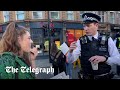 Met police officer tells woman swastikas need to be taken in context during propalestinian march