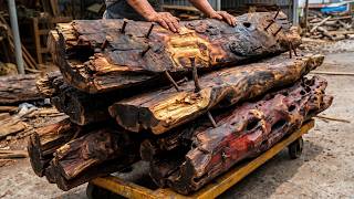 Unexpected Transformation from Rotten, Nail-Filled Wood – Creative Woodworking at Its Best Wealth