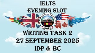 27 September 2025 IELTS \/ Writing Task 2 \/ Academic \/ Exam Review \/ INDIA