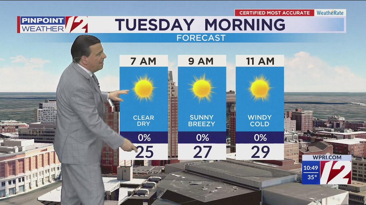 WPRI 12 Weather Forecast 01/13/25 Trending Much Colder This Week - YouTube