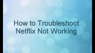 Panasonic - Television - Troubleshooting - Netflix does not work.