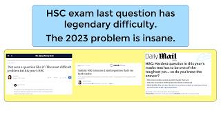 Question 16C From This Year's Hsc Exam Is Making News Headlines