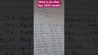 What to do after rrb clerk mains result. #ibps2025 #ibps2026 #bank #restart #rbi #nabard #bankexams