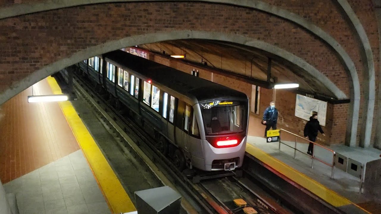 MONTREAL METRO Namur Station Azur Trains Meet Bridge View YouTube