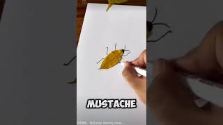 Did you know you can create beautiful insect drawing using leaves😮 Guide