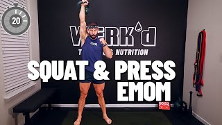 BEGINNER Kettlebell Squat and Press EMOM | 20 Minute KB Strength