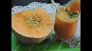 How to make dhaba style Muskmelon And Mint Juice at home