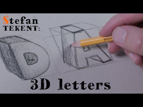 Hoe teken je letters in 3D? - Stefan Tekent