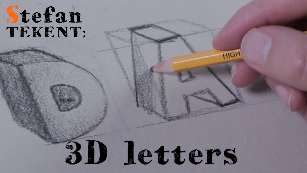 Super Hoe teken je letters in 3D? - Stefan Tekent - YouTube UA-69