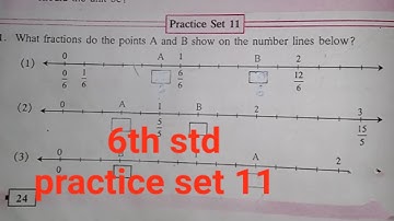 6th std practice set 11 operation on fractions Maharashtra state board