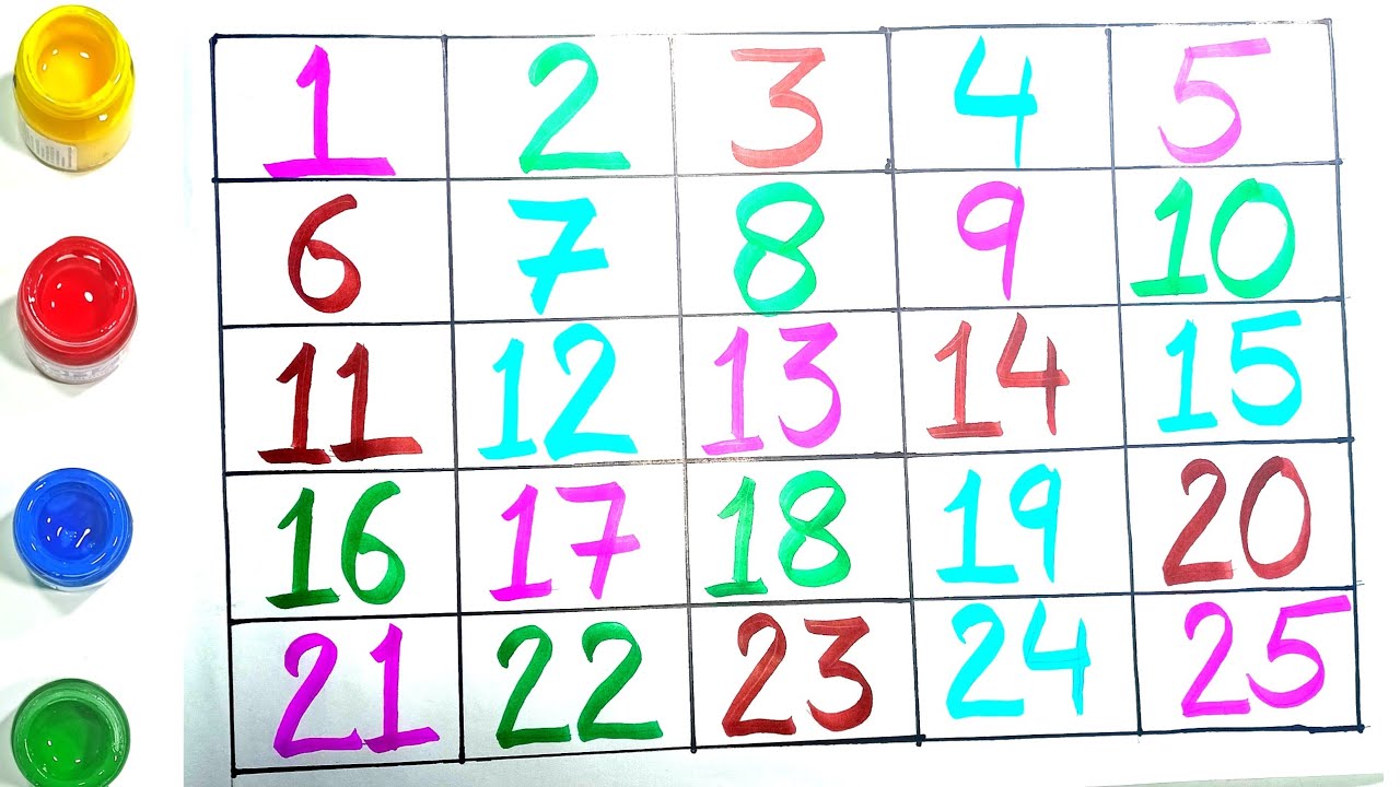 まーママ⭐︎ 123 Numbers | 1234 Number Names | 1 To 25 Numbers Song | 12345
