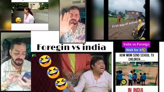 FOREIGN MOM VS INDIAN MOM  AFTER THE CHILDREN LEAVE SCHOOL COMEDY VIDEO// AMERICA VS INDIA