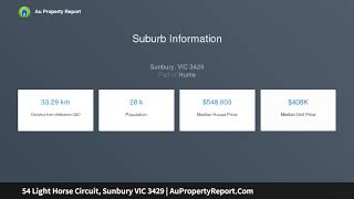 54 Light Horse Circuit, Sunbury VIC 3429 | AuPropertyReport.Com