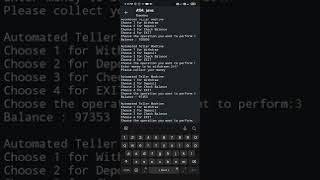How to make a ATM 🏧 Program in Java in Mobile Download src code 👉 #shorts