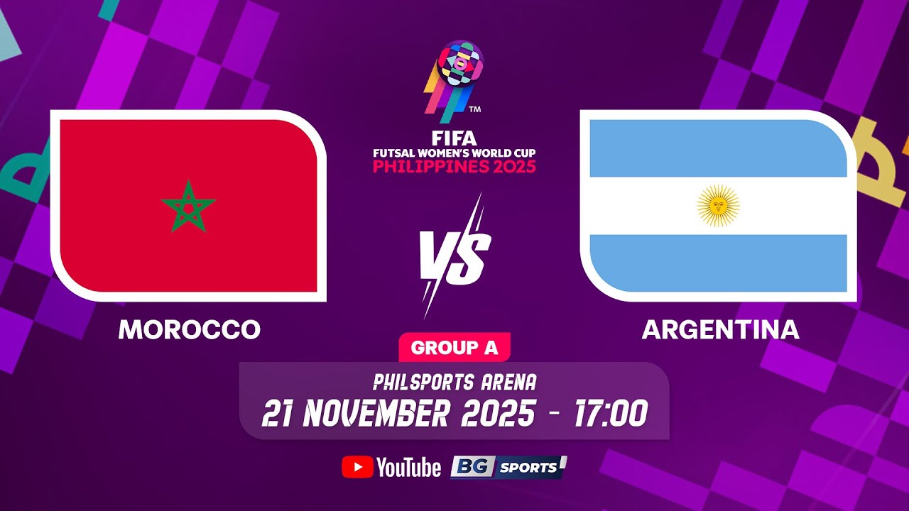 LIVE🔴 : Morocco vs Argentina | FIFA Futsal Women's World Cup Philippines 2025 - Group A | 21.11.25