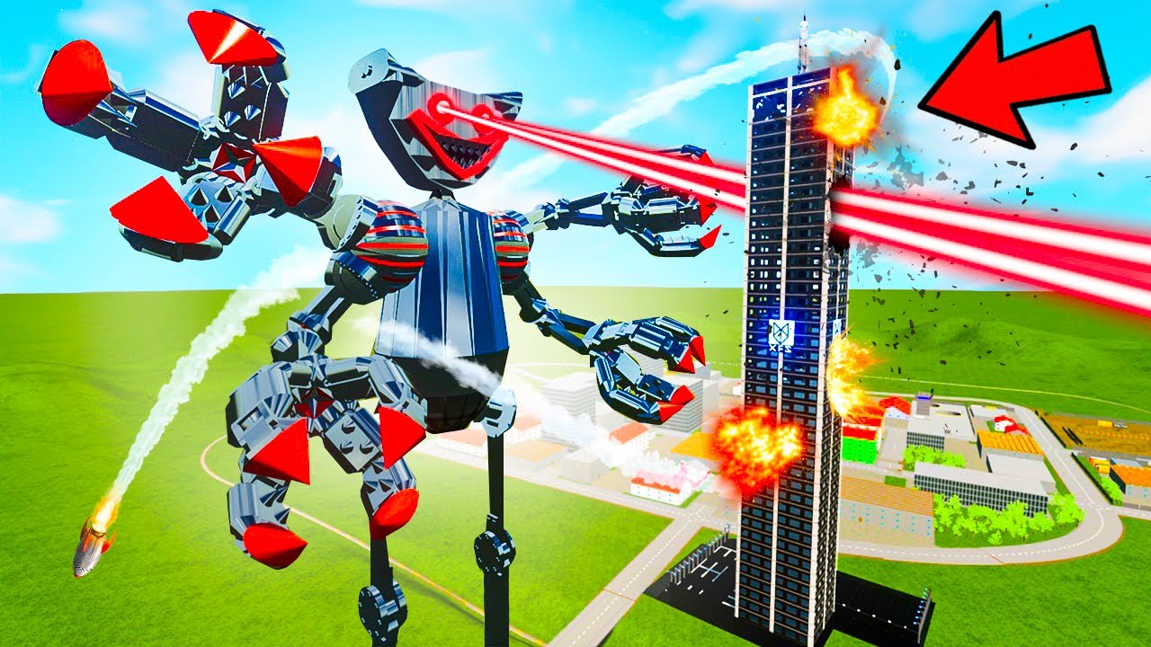 ОГРОМНЫЙ РОБОТ ХАГГИ ВАГГИ АТАКУЕТ ЛЕГО СИТИ В БРИК РИГС! ЛЕГО ...