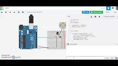 speed control using serial terminal arduino || simulation
