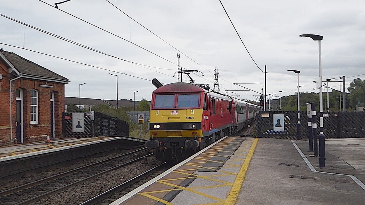 DB Cargo Class 90 passes Grantham (4/10/17)