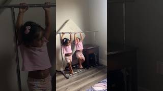Hanging to the rods is their new favorite game 😂💕