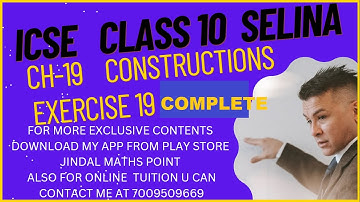 Constructions (Ch-19): Circumscribing & Inscribing Circles | ICSE Class 10