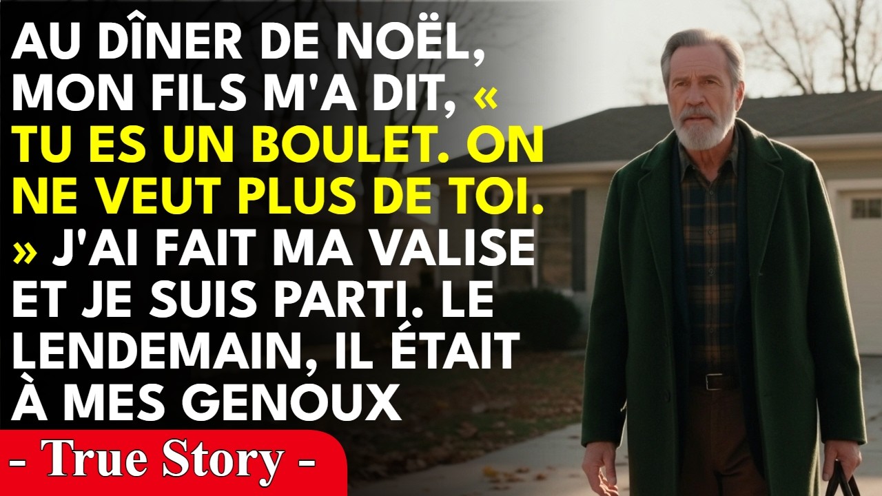 Le soir de Noël, mon fils s’est levé de table et m’a regardé droit dans les yeux en disant : « Tu es un boulet, papa. On ne veut plus de toi sous notre toit. » Je posais ma fourchette quand ma...