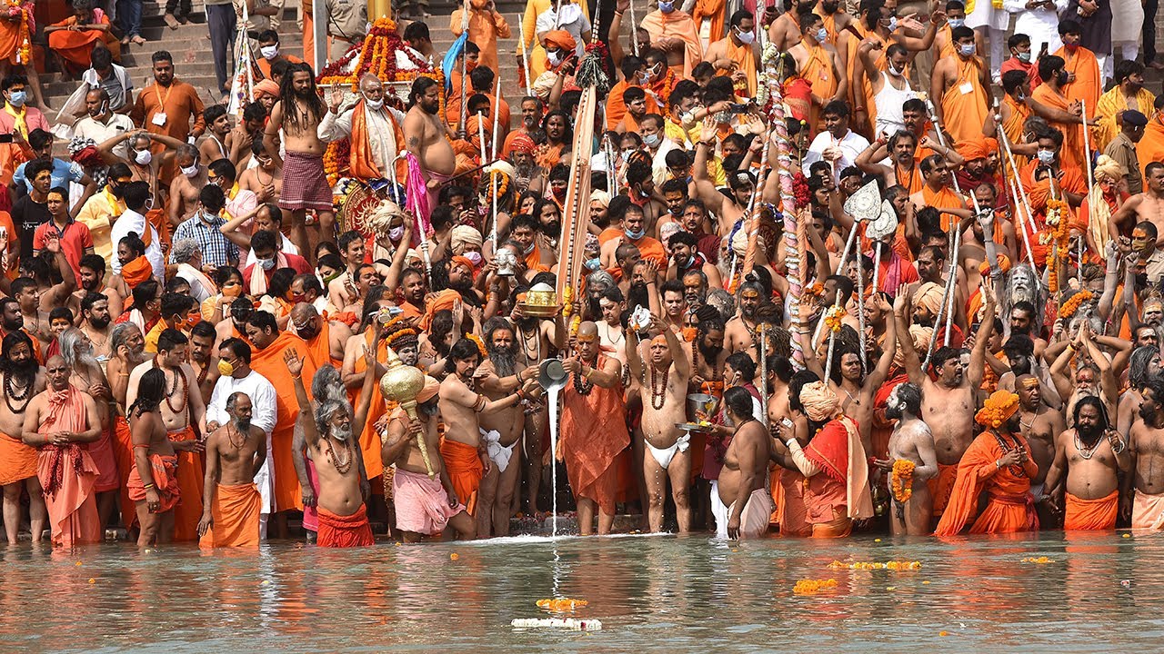 Watch Thousands gather for Hindu festival in India despite spike in  coronavirus cases