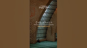 سورة الزلزلة للقارئ الشيخ خالد الجليل ♥️🌿